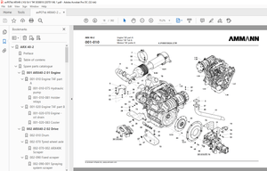 Ammann ARX 40-2 Tandem Roller Parts Catalogue Manual 3038818 PDF