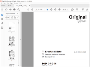 Pottinger Tractor TOP 340 N EUROTOP 340 N Spare parts list Manual – PDF DOWNLOAD