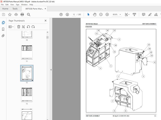 Xtreme XR7038 Telehandler Parts Manual 24953-100 – PDF DOWNLOAD