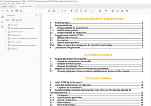 Haulotte ForkliftHT23RTJ O – HT23RTJ O SW MANUEL DE MAINTENANCE PDF