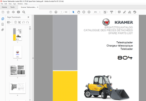 KRAMER Teleloader 804 SPARE PARTS LIST MANUAL SN 3025909 – PDF DOWNLOAD