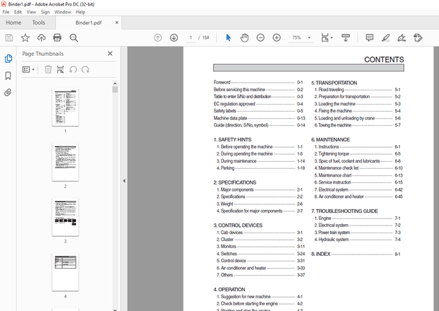 Hyundai HL730-9S Wheel Loader Operator’s Manual – PDF DOWNLOAD