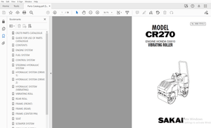 Sakai Asphalt Vibrating Roller CR270 Engine Honda GX610 Parts Manual PDF