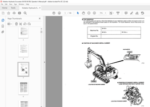 Kobelco SK100 SK 100L Hydraulic Excavator Operator’s Manual – PDF DOWNLOAD