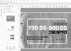 Ducati 750 SS - 900 SS Desmo Workshop Manual - PDF DOWNLOAD
