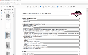 Cat Bucyrus RH 200 Hydraulic Shovel OPERATING INSTRUCTIONS MANUAL BI651520 – PDF DOWNLOAD