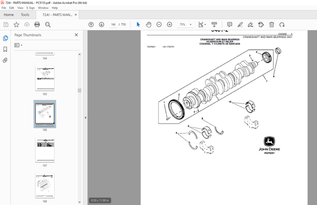 John Deere 724J LOADER Parts Manual PC9155 - PDF DOWNLOAD