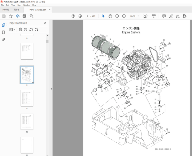Sakai Vibrating Roller SW504 SW504W ENGINE KUBOTA D1803-CR-TE4 Parts Manual - PDF DOWNLOAD
