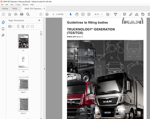 Man Truck TRUCKNOLOGY GENERATION (TGS/TGX) Operator&#x27;s Manual - PDF DOWNLOAD 