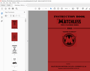 1995 MATCHLESS G9 VERTICAL TWIN SUPER CLUBMAN INSTRUCTION BOOK Manual  - PDF DOWNLOAD