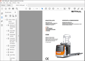 STILL CX20 Spare Parts Catalogue Manual – PDF DOWNLOAD