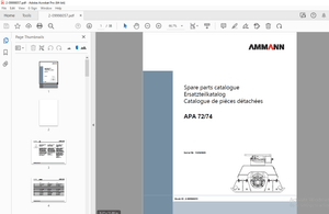 AMMANN APA 72/74 Spare Parts Catalogue 13262669 PDF