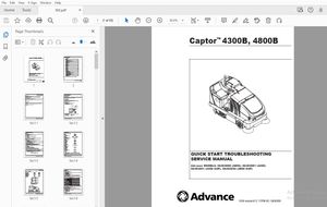 Advance Captor 4300B, 4800B Quick Start Troubleshooting Service Manual - PDF DOWNLOAD