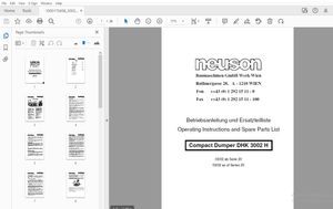 Wacker Neuson Compact Dumper DHK 3002 H Operating Instructions &amp; Parts Manual - PDF DOWNLOAD