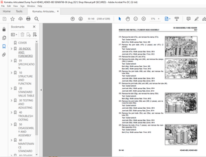 Komatsu HD465-8E0 HD605-8E0 Articulated Dump Truck Shop Manual SEN06768-06 – PDF DOWNLOAD