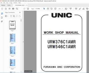 FURUKAWA UNIC URW376C1AMR URW546C1AMR Work shop Manual PDF DOWNLOAD
