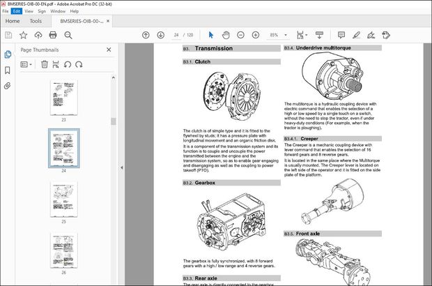 Valtra SA Tractor BM BM85 BM100 BM110 BM125i Operator’s Manual 85134300 – PDF DOWNLOAD