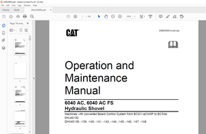 Cat 6040 AC,6040 AC FS Hydraulic Shovel Operation and Maintenance Manual EM029995 – PDF DOWNLOAD