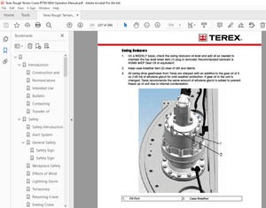 Terex Crane RT780 TIER 4 FINAL &amp; ROW EXPORT Operatos’s Manual 12261-741 PDF