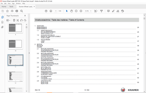 KRAMER Wheel loader 680T Spare Parts List Manual SN352100001 – PDF DOWNLOAD