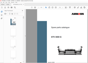 Ammann STV 3500 G sn 3103260 - AFT 400-2 sn LG003320 Parts Manual - PDF