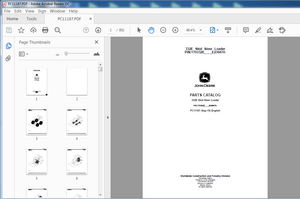 John Deere 332E Skid Steer Loader Parts Catalog Manual  PDF DOWNLOAD