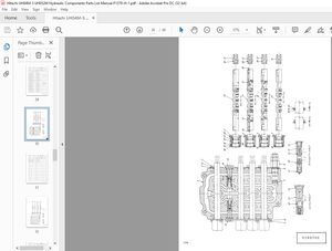 Hitachi UH04M-5 UH052M Hydraulic Components Parts List Manual (P1579-H-1) – PDF DOWNLOAD
