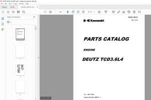 Kawasaki DEUTZ TCD3.6L4 For 5027,6027 Parts MANUAL - PDF DOWNLOAD