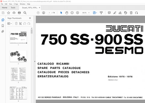Ducati 750SS 900SS DESMO Parts Manual - PDF DOWNLOAD 