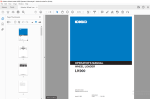 Kobelco LK900 Wheel Loader Operator’s Manual – PDF DOWNLOAD