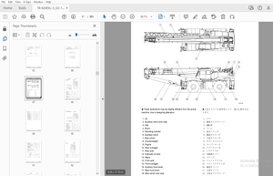 Tadano TR-600EXL-3 Rough Terrain Crane Operation &amp; Maintenance Manual – PDF