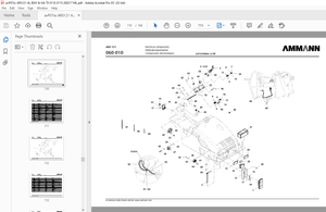 Ammann ARS 121 Single Drum Roller Parts Catalogue Manual 0110-0115 PDF