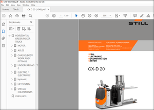 Still Horizontal order packer Truck CX-D 20 Electronic Documentation Spare Parts List Manual PDF