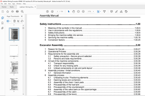 Liebherr R996B Hydraulic excavator Backoe attachment Assembly Manual – PDF DOWNLOAD