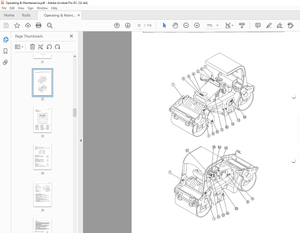 Sakai Vibrating Roller SW654 Series SW654 SW654H SW654B SW654ND OPERATING &amp; MAINTENANCE MANUAL