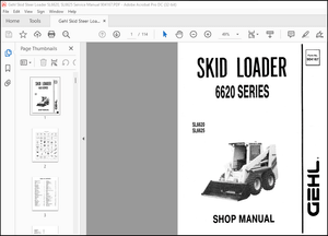 Gehl 6620 Series SL6620 &amp; SL6625 Skid Loader Shop Manual 904167 – PDF DOWNLOAD