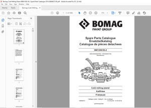 Bomag BM1300 30-2 Cold milling planer Spare Parts Catalogue Manual – PDF DOWNLOAD