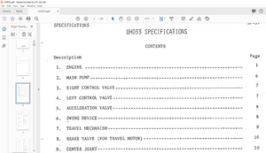 Hitachi Hydraulic Excavator UH033 Service Manual – PDF DOWNLOAD