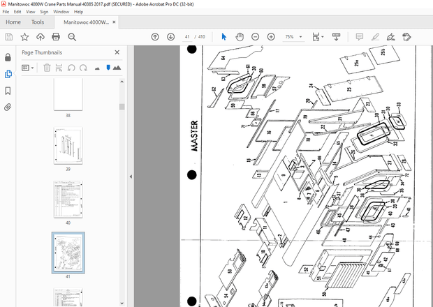 Manitowoc Traditional Crane 4000 Parts Manual SN 40385 – PDF DOWNLOAD