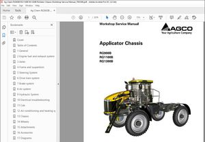 Ag Chem RG900B RG1100B RG1300B RoGator Chassis Workshop Service Manual_79035868B – PDF DOWNLOAD