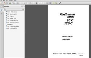 New Holland FiatTrattori 90C 120C Service Repair Manual (06910276) New Holland 90C – PDF DOWNLOAD
