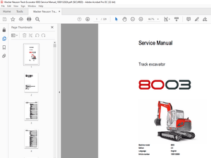 Wacker Neuson Track Excavator 8003 Service Manual_1000132826  -PDF DOWNLOAD