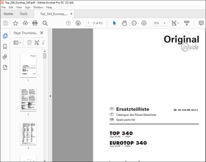 Pottinger Tractor TOP 340 Spare parts list Manual – PDF DOWNLOAD
