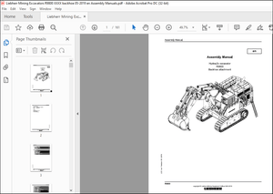 Liebherr Hydraulic excavator R9800 Backhoe attachment Assembly Manual – PDF DOWNLOAD
