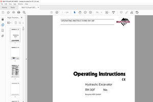Cat Bucyrus Hydraulic Excavator RH 30F Operating Instructions Manual BI651529 – PDF DOWNLOAD