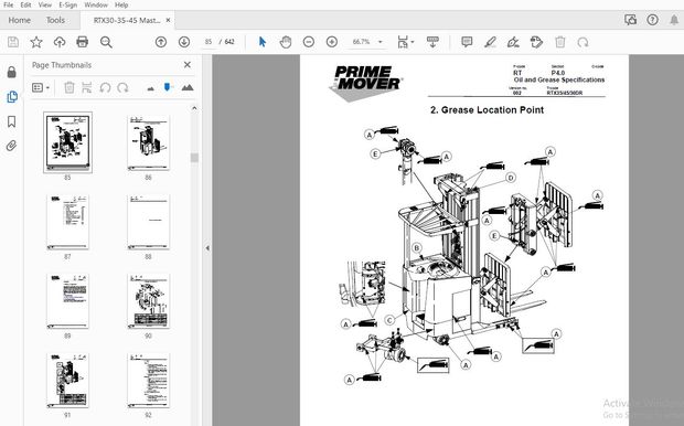 BT PRIME MOVER FORKLIFT RTX35/45 RTX30DR SERVICE MANUAL RTX3530317001-UP - PDF DOWNLOAD