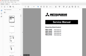 Mitsubishi Forklift Truck FBC15KS FBC18KS FBC20KS FBC25KS Service Manual P.NO.WENBM2740-01 - PDF 