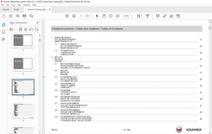 KRAMER Telehandler 1245cc35 Spare Parts List Manual – PDF DOWNLOAD