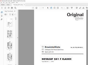 Pottinger Tractor Mower NOVACAT 261 F CLASSIC Spare parts list Manual – PDF DOWNLOAD