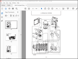 Gehl Compact Excavator Z27, 270Z, Z35, 350Z Service Manual 50940109 – PDF DOWNLOAD